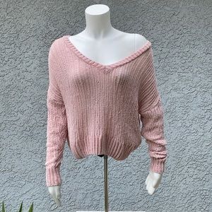 Billabong Soft Knitted Pullover Cropped Sweater Boho Beachy Casual Lounge